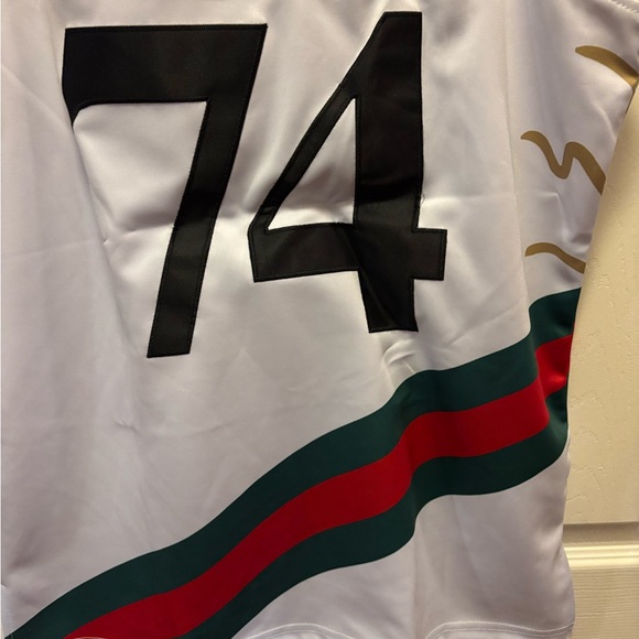 TISA Headgear Classics Men’s Green/Red Stripe Basketball Jersey Size Medium BNWT - Picture 8 of 9